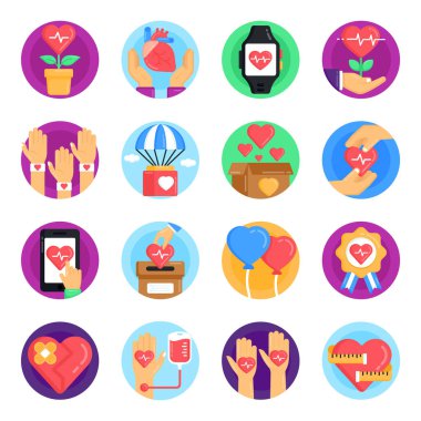 Web ve mobil için vektör simgeleri kümesi 