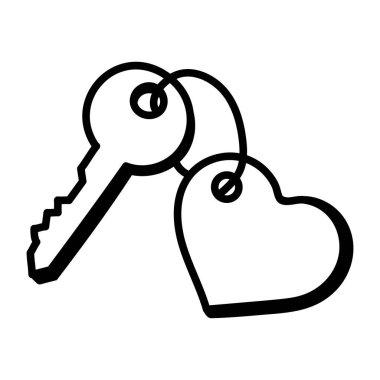 Anahtar simgesi vektör illüstrasyonu