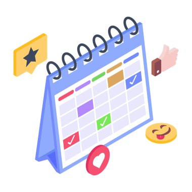 takvim vektör çizimi tasarımı