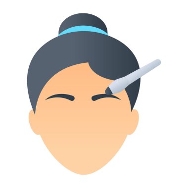 Kadın yüzü çizim tasarımı