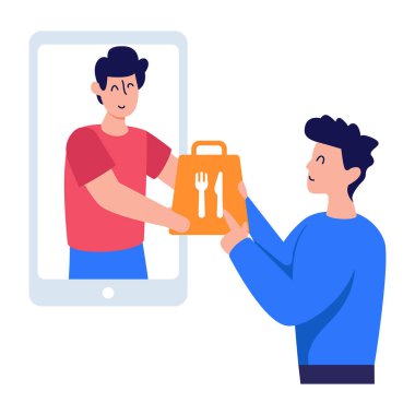 çevrimiçi sipariş vektör illüstrasyon tasarımı