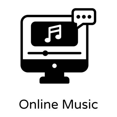 müzik çalar düz simge