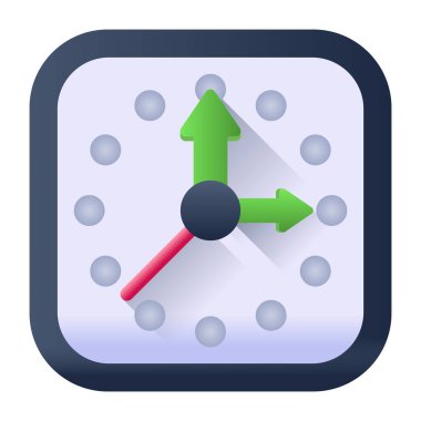 Saat simgesi vektör illüstrasyonu