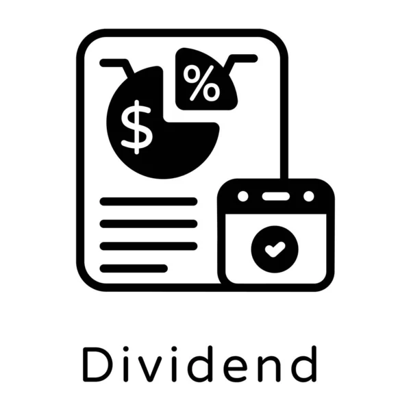 Dividende Icône Vectorielle Web — Image vectorielle