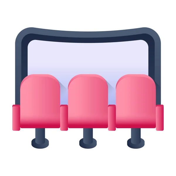 Stoelen Pictogram Vector Illustratie — Stockvector