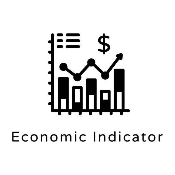 Grafiek Vlakke Vector Pictogram — Stockvector