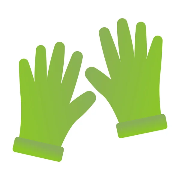 Schoonmaakhandschoenen Icoon Platte Illustratie Van Handschoenen Vector Symbool Voor Web — Stockvector