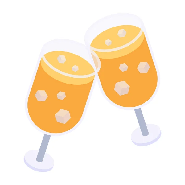 Une Bière Icône Web Illustration Simple — Image vectorielle