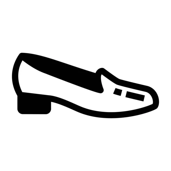 Zapato Icono Web Ilustración Simple — Vector de stock