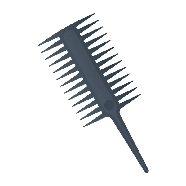 Icône Peigne Illustration Plate Symbole Vectoriel Brosse Cheveux Ombre — Image vectorielle