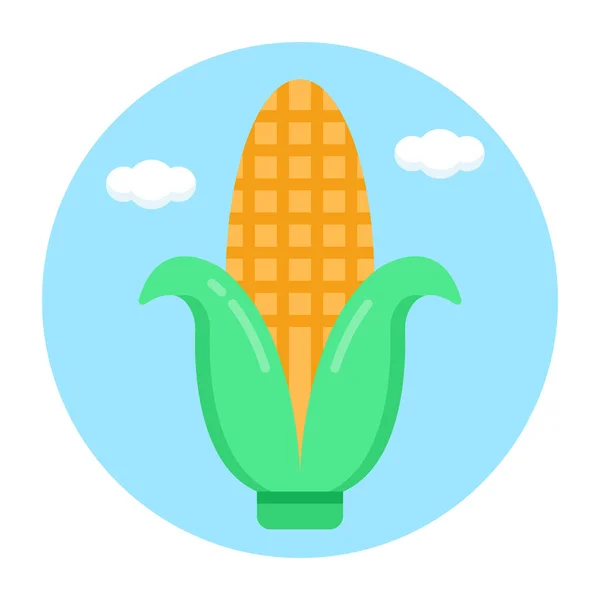 Maíz Icono Web Ilustración Simple — Vector de stock