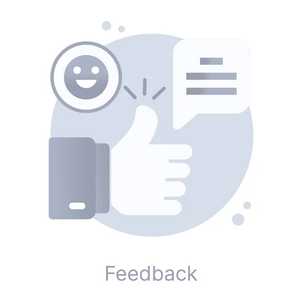 Feedback Ícone Web Ilustração Simples — Vetor de Stock