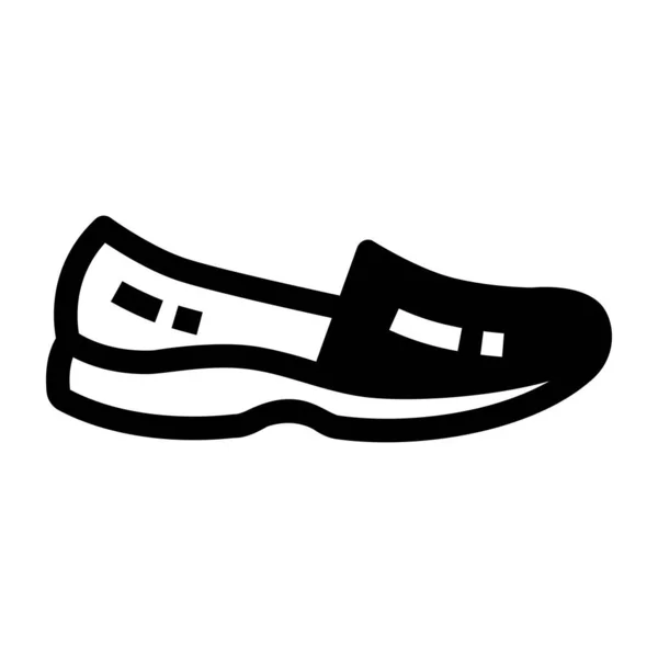 Zapato Icono Web Ilustración Simple — Vector de stock