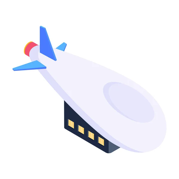 Rocket Icon Isometric Illustration Aircraft Vector Icons Web — Stock Vector