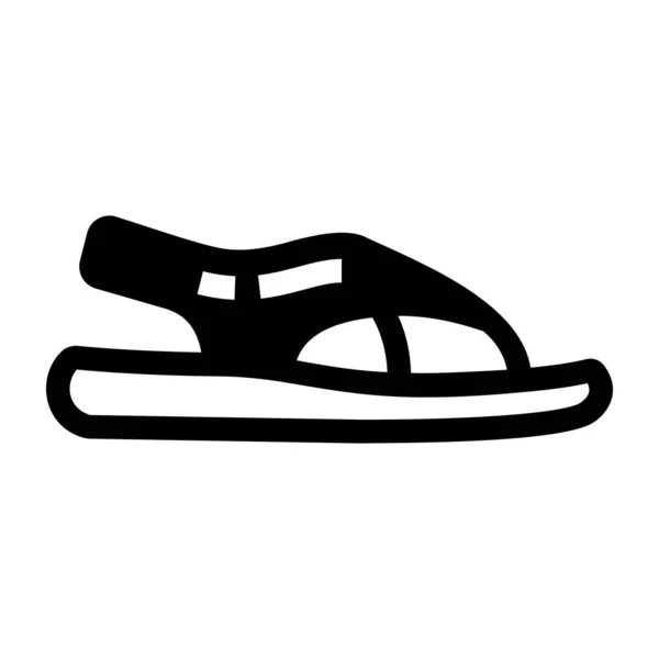 Baby Schoenen Icoon Vector Schets Sportschoen Teken Geïsoleerde Contoursymbool Illustratie — Stockvector