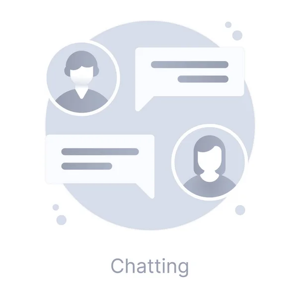 Icono Chat Vector Ilustración — Archivo Imágenes Vectoriales