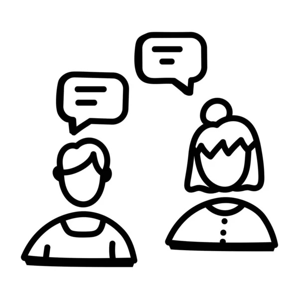 Conversación Icono Web Ilustración Simple — Vector de stock