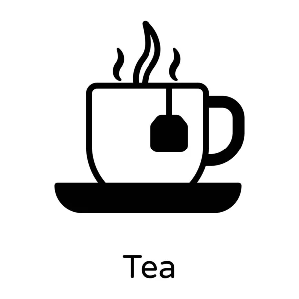 Ícone Vetor Chá Quente — Vetor de Stock