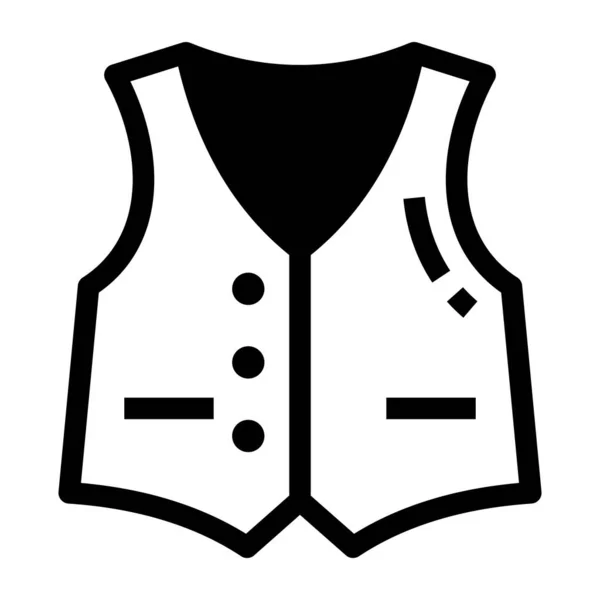 Gilet Icône Web Illustration Simple — Image vectorielle