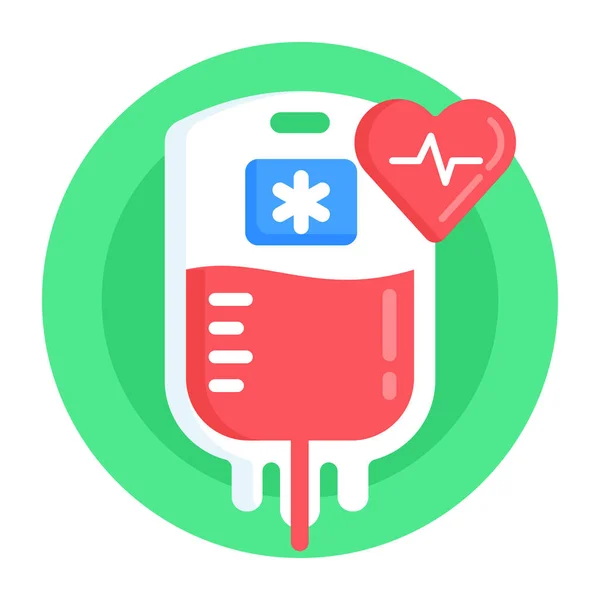 Blood Donation Flat Icon Vector Illustration — Stock Vector