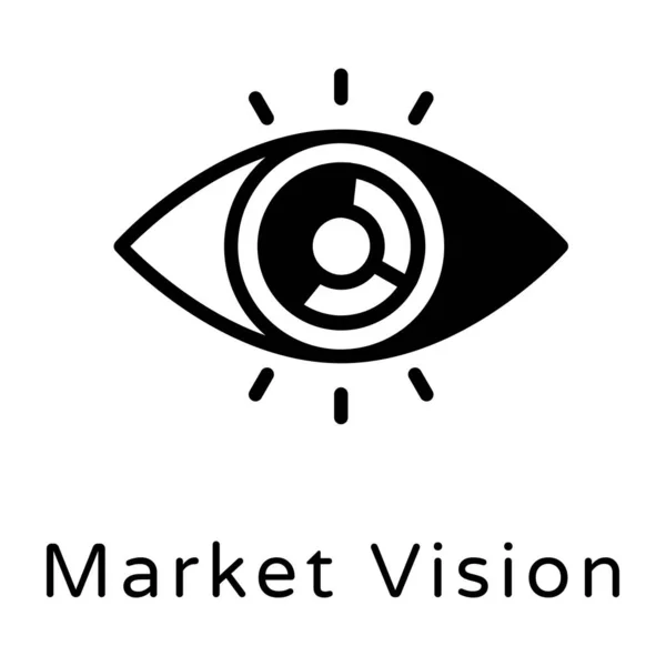 Oční Vektorová Ikona Moderní Jednoduchý Design — Stockový vektor
