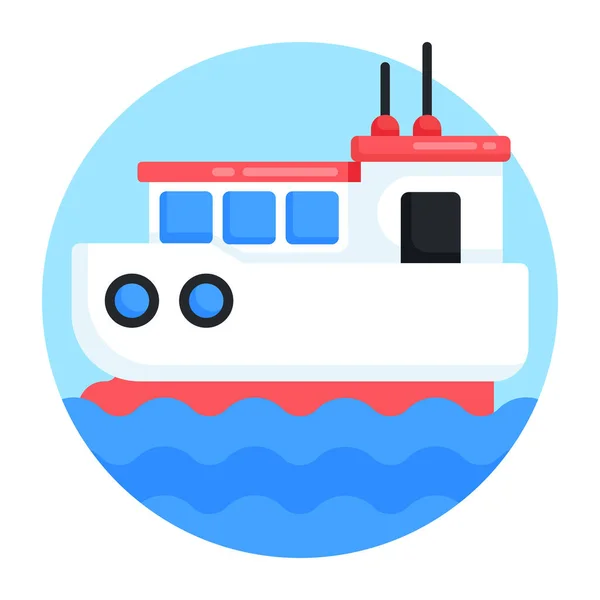 Boat Vector Icon Editable — Stock Vector