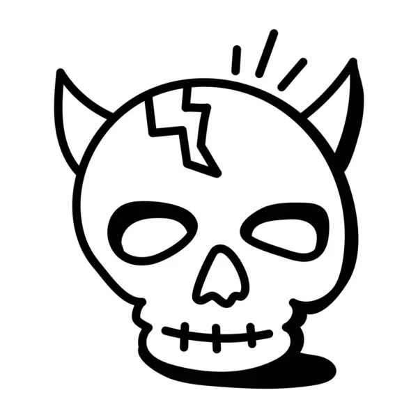 Skull Icon Vektor Illustration — Stockvektor