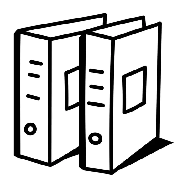 File Folders Icon Outline Illustration Books Vector Icons Web Design — ストックベクタ