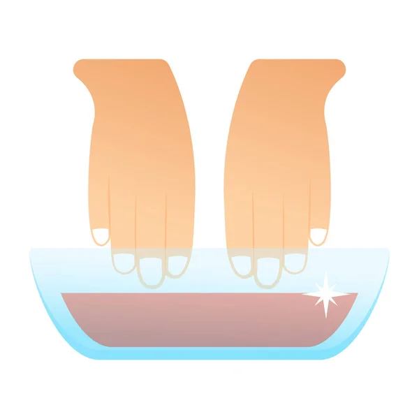 Hands Soap Icon Flat Illustration Spa Salon Vector Icons Web — Vetor de Stock