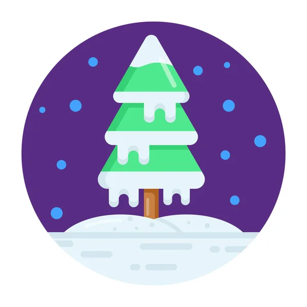 Árbol Navidad Icono Vector Ilustración Diseño — Vector de stock