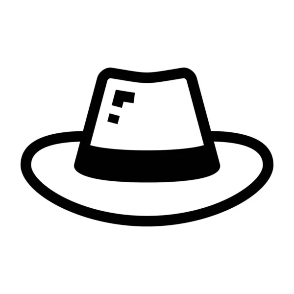 帽子のアイコン 白黒のイラスト — ストックベクタ
