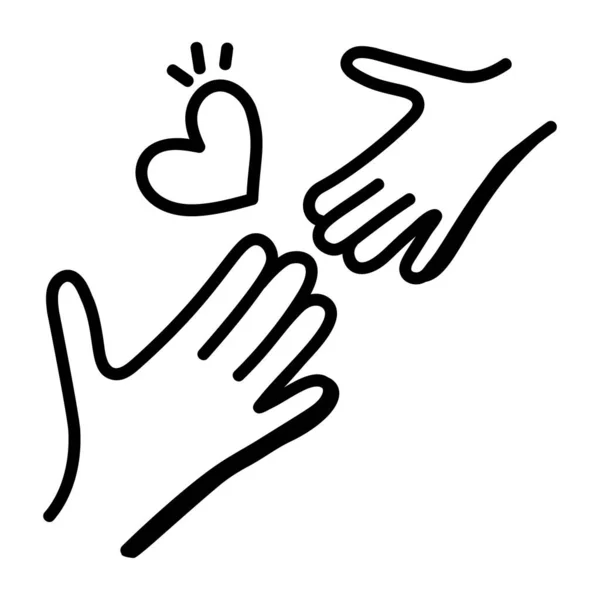 Hands Heart Symbol Vector Illustration Design — Vetor de Stock