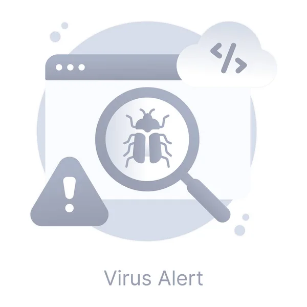 Virus Alert Simple Design — Stock Vector