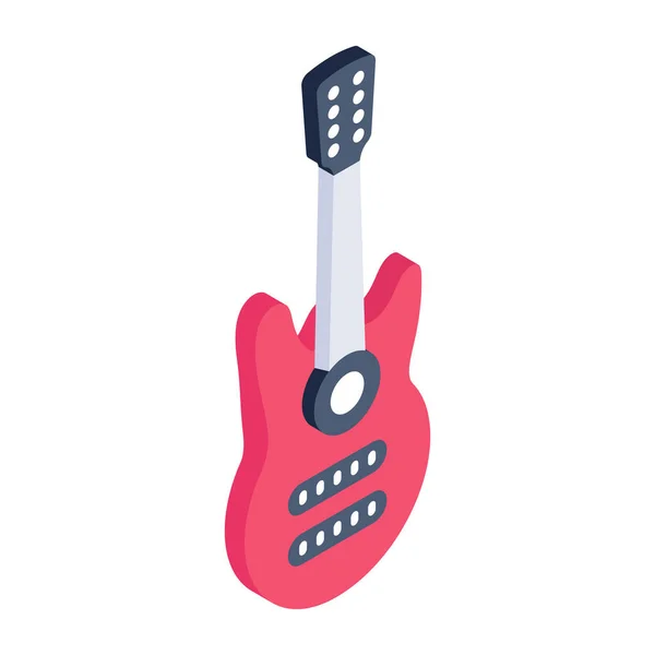 Icono Guitarra Vector Ilustración — Vector de stock
