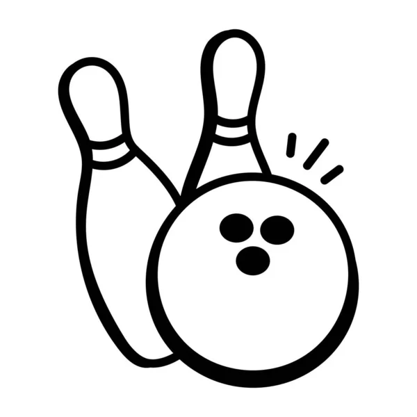 Illustration Vectorielle Icône Boule Bowling — Image vectorielle