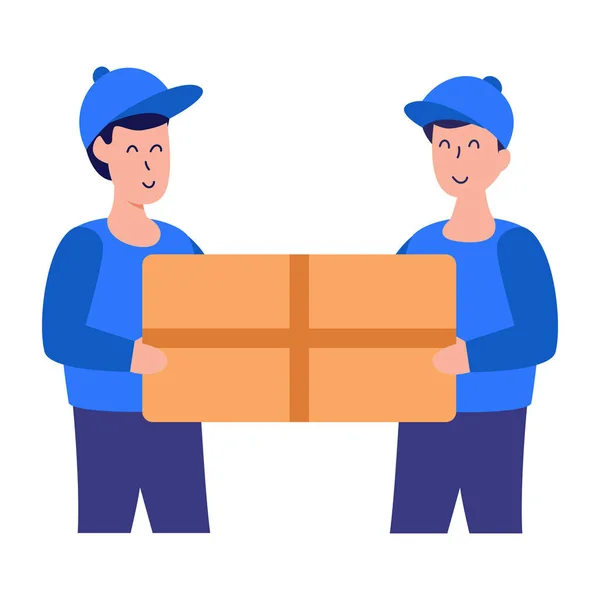 Entrega Hombre Con Cajas Caja Vector Ilustración Diseño — Vector de stock