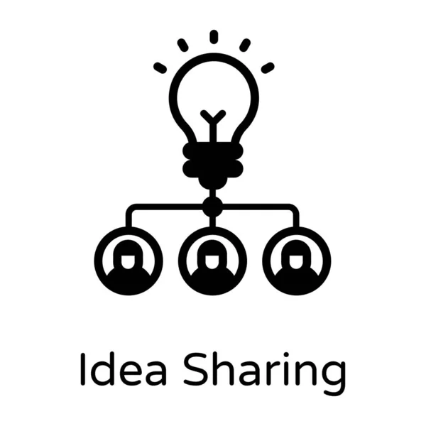 Idea Line Icon Business Project — Stock Vector