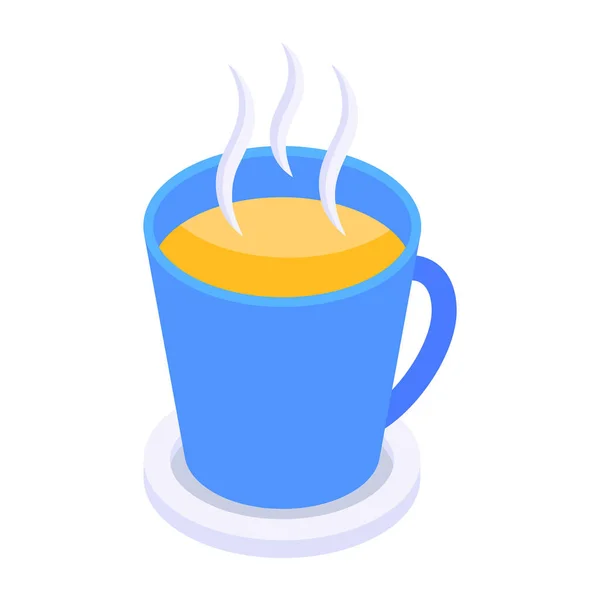 Taza Café Icono Aislado Sobre Fondo Blanco — Vector de stock