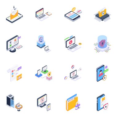 Web tasarımı için vektör simgeleri kümesi