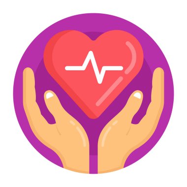 Kalp. Web simgesi basit tasarım