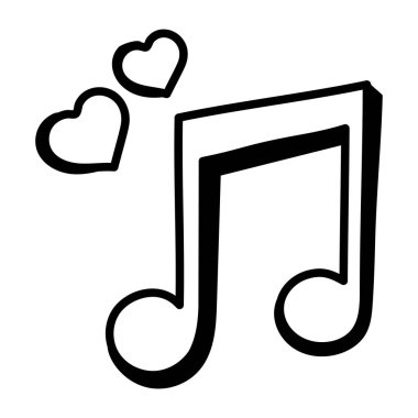 Müzik simgesi vektör illüstrasyonu