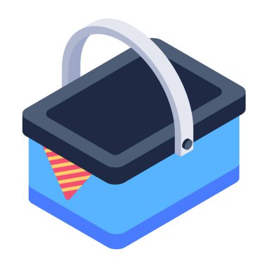 torba simgesi. Beyaz arkaplanda cüzdan vektör illüstrasyonunun izometriği