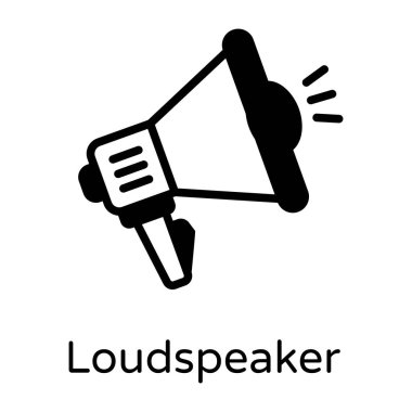 Hoparlör vektör simgesine sahip megafon