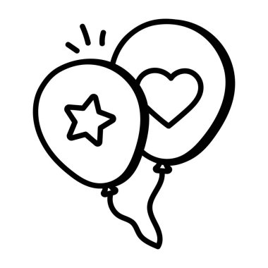 balonlar vektör illüstrasyon tasarımı