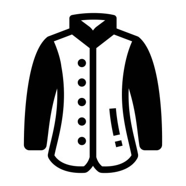 Ceket. Web simgesi basit illüstrasyon