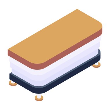 izometrik yiyecek ikonu vektör illüstrasyonu