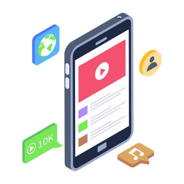 Cep telefonlu akıllı telefon ve ekranında mesaj olan tablet. vektör illüstrasyonu