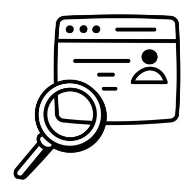arama optimizasyon ikonu vektör illüstrasyonu