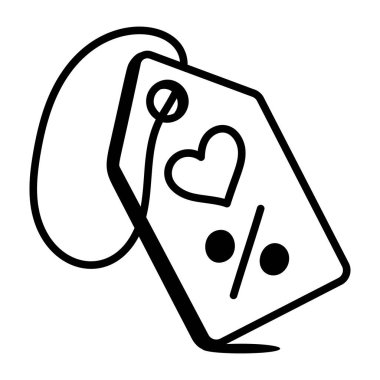 indirimli etiket simgesi, vektör illüstrasyonu