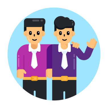 Akıllı telefon vektör illüstrasyonu tutan iş adamları